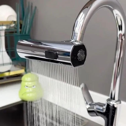 360° Waterfall Swivel Faucet with Splash proof Spray