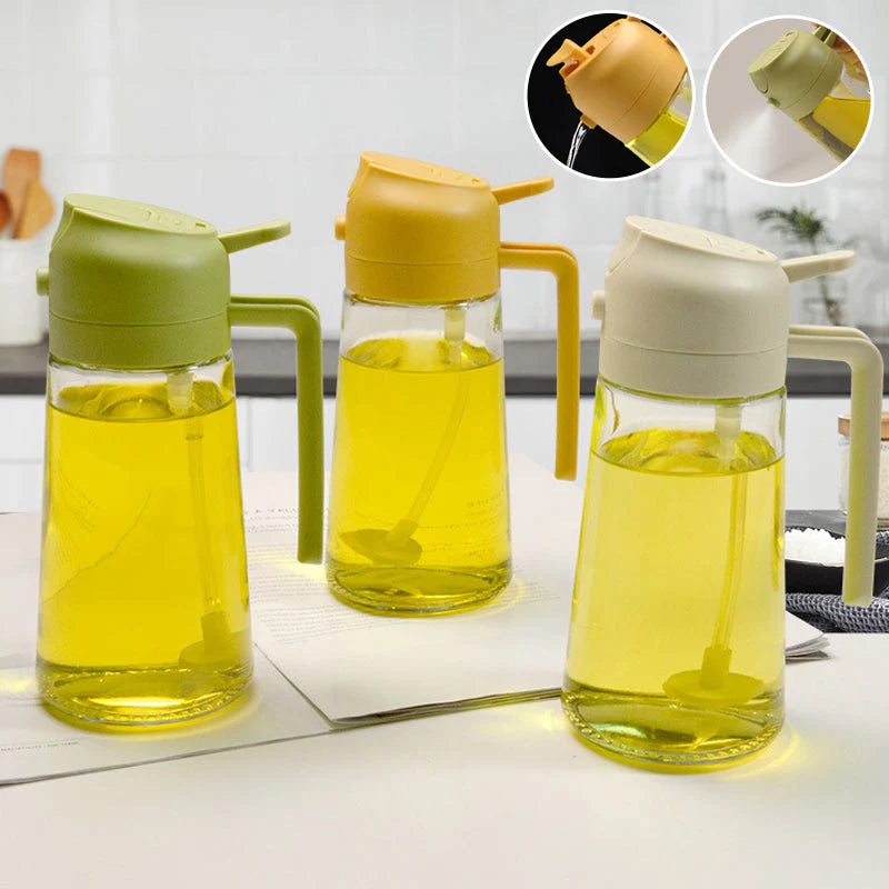 Flip & Mist 2 in 1 Glass Oil Dispenser - Spray and Drizzle